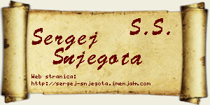 Sergej Šnjegota vizit kartica